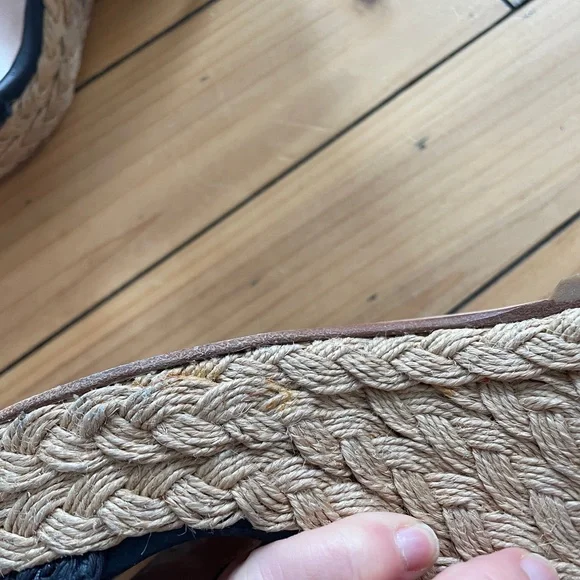 Stuart Weitzman Alex Ankle Wrap Wedge Sandals . Navy size 7 . Summer vibes - Picture 8 of 11